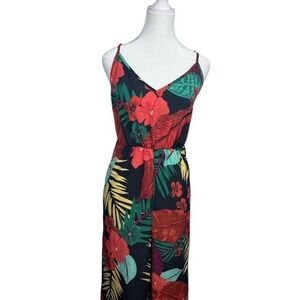 NWOT SHEIN Curve Casual Floral W/ Adjustable‎ Spaghetti Straps Jumpsuit Size 3XL